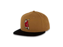 Load image into Gallery viewer, San Diego Padres New Era MLB 59FIFTY 5950 Fitted Cap Hat Light Bronze Brown Crown Black Corduroy Visor Red/Peach Batting Friar Logo 1992 All-Star Game Side Patch Red UV
