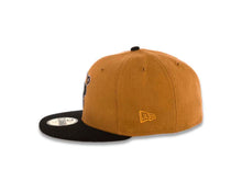 Load image into Gallery viewer, San Diego Padres New Era MLB 59FIFTY 5950 Fitted Cap Hat Panama Tan Crown Black Visor Brown/Pink Catching Friar Logo 40th Anniversary Side Patch Pink UV
