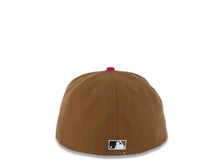 Load image into Gallery viewer, San Diego Padres New Era MLB 59FIFTY 5950 Fitted Cap Hat Dark Tan Crown Brown Visor Chrome/Red Batting Friar Logo 1992 All-Star Game Side Patch Khaki UV
