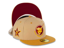 Load image into Gallery viewer, San Diego Padres New Era MLB 59FIFTY 5950 Fitted Cap Hat Camel Crown Panama Tan Visor Tan/Cardinal Swinging Friar Logo 1978 All-Star Game Side Patch Cardinal UV
