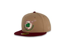 Load image into Gallery viewer, San Diego Padres New Era MLB 59FIFTY 5950 Fitted Cap Hat Khaki Crown Cardinal Visor Green/Ivory Swinging Friar Logo 1978 All-Star Game Side Patch
