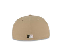 Load image into Gallery viewer, San Diego Padres New Era MLB 59FIFTY 5950 Fitted Cap Hat Khaki Crown Olive Green Visor Green Swinging Friar Logo 25th Anniversary Side Patch Pink UV
