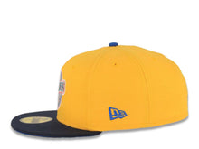 Load image into Gallery viewer, San Diego Padres New Era MLB 59FIFTY 5950 Fitted Cap Hat Yellow Crown Navy Visor Sky Blue Baseball Club Logo 25th Anniversary Side Patch Royal UV
