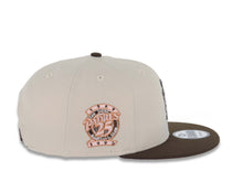 Load image into Gallery viewer, San Diego Padres New Era MLB 9FIFTY 950 Snapback Cap Hat Stone Crown Brown Visor Pink/Metallic Brown Logo 25th Anniversary Side Patch Pink UV

