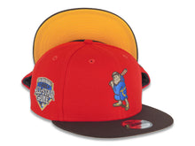 Load image into Gallery viewer, San Diego Padres New Era MLB 9FIFTY 950 Snapback Cap Hat Red Crown Dark Brown Visor Blue/Metallic Brown Logo 1992 All-Star Game Side Patch Yellow UV
