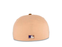 Load image into Gallery viewer, San Diego Padres New Era MLB 59FIFTY 5950 Fitted Cap Hat Peach Crown Brown Visor Purple Swinging Friar Logo 1992 All-Star Game Side Patch Purple UV
