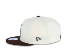 Load image into Gallery viewer, San Diego Padres New Era MLB 9FIFTY 950 Snapback Cap Hat Cream Crown Brown Visor Brown/Orange Batting Friar Logo 1992 All-Star Game Side Patch
