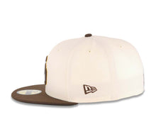 Load image into Gallery viewer, San Diego Padres New Era MLB 59FIFTY 5950 Fitted Cap Hat Cream Crown Brown Visor Brown/Yellow Logo 1984 World Series Side Patch Green UV
