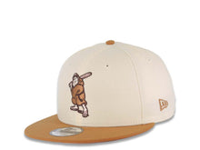 Load image into Gallery viewer, San Diego Padres New Era MLB 9FIFTY 950 Snapback Cap Hat Cream Crown Light Brown Visor Brown/Pink Batting Friar Logo 40th Anniversary Side Patch
