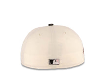 Load image into Gallery viewer, (Corduroy Visor) San Diego Padres New Era MLB 59FIFTY 5950 Fitted Cap Hat Cream Crown Black Visor Black/Pink Logo 50th Anniversary Side Patch Pink UV
