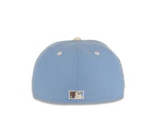 Load image into Gallery viewer, San Diego Padres New Era MLB 59FIFTY 5950 Fitted Cap Hat Sky Blue Crown Cream Visor Cream/Dark Gray Logo 1992 All-Star Game Side Patch Dark Gray UV
