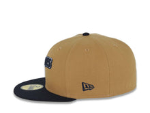 Load image into Gallery viewer, San Diego Padres New Era MLB 59FIFTY 5950 Fitted Cap Hat Wheat Crown Navy Blue Visor Navy Blue/White Logo 40th Anniversary Side Patch Black UV
