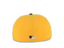 Load image into Gallery viewer, San Diego Padres New Era MLB 59FIFTY 5950 Fitted Cap Hat Yellow Crown Brown Visor Brown Logo Go Padres Established 1969 Side Patch Green UV
