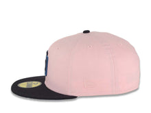 Load image into Gallery viewer, San Diego Padres New Era MLB 59FIFTY 5950 Fitted Cap Hat Cotton Pink Crown Navy Visor Navy/Blue Logo 25th Anniversary Side Patch Sky Blue UV
