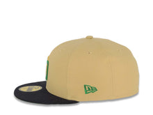 Load image into Gallery viewer, San Diego Padres New Era MLB 59FIFTY 5950 Fitted Cap Hat Vegas Gold Crown Dark Navy Visor Metallic Gold/Metallic Green Logo 1992 All-Star Game Side Patch Green UV
