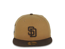 Load image into Gallery viewer, San Diego Padres New Era MLB 59FIFTY 5950 Fitted Cap Hat Wheat Crown Brown Visor Brown Logo 40th Anniversary Side Patch Cream UV
