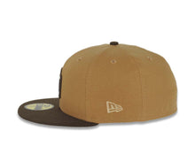 Load image into Gallery viewer, San Diego Padres New Era MLB 59FIFTY 5950 Fitted Cap Hat Wheat Crown Brown Visor Brown Logo 40th Anniversary Side Patch Cream UV
