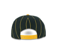 Load image into Gallery viewer, Oakland A&#39;s Athletics New Era MLB 9FIFTY 950 Snapback Cap Hat Dark Green/Yellow Pinstripe Crown Yellow Visor White Logo
