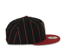 Load image into Gallery viewer, Arizona Diamondbacks New Era MLB 9FIFTY 950 Snapback Cap Hat Black/Cardinal Pinstripe Crown Cardinal Visor Team Color Snake Logo
