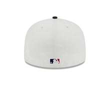 Load image into Gallery viewer, Atlanta Braves New Era MLB 59FIFTY 5950 Fitted Cap Hat Cream Crown Navy Visor Navy Logo 1995 World Series Side Patch
