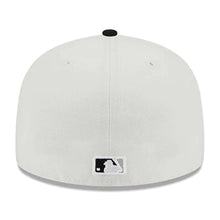 Load image into Gallery viewer, Chicago White Sox New Era MLB 59FIFTY 5950 Fitted Cap Hat Cream Crown Black Visor Black Logo 2005 World Series Side Patch

