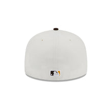 Load image into Gallery viewer, San Diego Padres New Era MLB 59FIFTY 5950 Fitted Cap Hat Cream Crown Brown Visor Brown Logo 1998 World Series Side Patch
