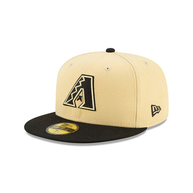 Arizona Diamondbacks New Era MLB 59FIFTY 5950 Fitted Cap Hat Stone Crown Black Visor Black Logo (City Connect)