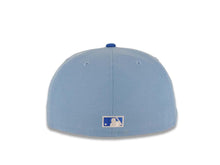 Load image into Gallery viewer, San Diego Padres New Era MLB 59FIFTY 5950 Fitted Cap Hat Sky Blue Crown Blue Azure Visor White/Royal Blue Logo 25th Anniversary Side Patch Gray UV
