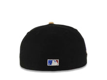 Load image into Gallery viewer, San Diego Padres New Era MLB 59FIFTY 5950 Fitted Cap Hat Black Canvas Crown Cream Visor Metallic Blue/Metallic Red Logo 40th Anniversary Side Patch

