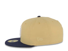 Load image into Gallery viewer, San Diego Padres New Era MLB 59FIFTY 5950 Fitted Cap Hat Yellow Green Crown Light Navy Blue Visor White Logo 1998 All-Star Game Side Patch Gray UV
