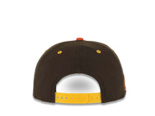 Load image into Gallery viewer, San Diego Padres New Era MLB 9FIFTY 950 Snapback Cap Hat Brown Crown Orange Visor Brown/Yellow/Orange Logo NL West Side Patch Yellow UV

