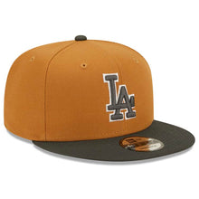 Load image into Gallery viewer, Los Angeles Dodgers New Era MLB 9FIFTY 950 Snapback Cap Hat Light Brown Crown Gray Visor Gray/White Logo (2-Tone Color Pack)
