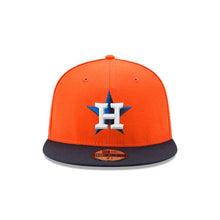 Load image into Gallery viewer, (Youth) Houston Astros New Era MLB 59FIFTY 5950 Kids Fitted Cap Hat Orange Crown Navy Visor White/Navy Blue Logo
