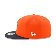 Load image into Gallery viewer, (Youth) Houston Astros New Era MLB 59FIFTY 5950 Kids Fitted Cap Hat Orange Crown Navy Visor White/Navy Blue Logo
