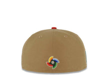 Load image into Gallery viewer, Mexico New Era World Baseball Classic WBC 59FIFTY 5950 Fitted Cap Hat Khaki Crown Red Visor White/Green/Red/Black Logo Gray UV
