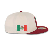 Load image into Gallery viewer, Mexico New Era World Baseball Classic WBC 59FIFTY 5950 Fitted Cap Hat Cream Crown Cardinal Visor Green/White/Cardinal Logo Green UV
