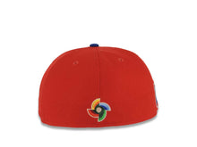 Load image into Gallery viewer, Puerto Rico New Era World Baseball Classic WBC 59FIFTY 5950 Fitted Cap Hat Red Crown Light Royal Blue Visor White/Light Royal Blue Logo Gray UV
