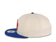 Load image into Gallery viewer, Puerto Rico New Era World Baseball Classic WBC 59FIFTY 5950 Fitted Cap Hat Cream Crown Royal Blue Visor Red/Royal Blue Logo Gray UV
