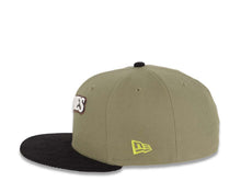 Load image into Gallery viewer, (Corduroy Visor) San Diego Padres New Era MLB 59FIFTY 5950 Fitted Cap Hat Olive Crown Black Visor Cream/Black Logo 40th Anniversary Side Patch Gray UV
