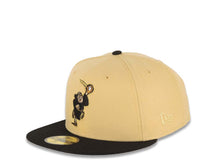 Load image into Gallery viewer, San Diego Padres New Era MLB 59FIFTY 5950 Fitted Cap Hat Vegas Gold Crown Black Visor Metallic Gold Catching Friar Logo 40th Anniversary Side Patch
