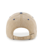 Load image into Gallery viewer, San Diego Padres &#39;47 MLB Clean Up Adjustable Cap Hat Khaki Crown Denim Visor Navy/Orange Logo Padres Eldin Side Patch
