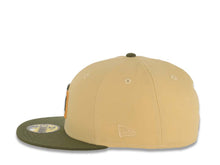 Load image into Gallery viewer, San Diego Padres New Era MLB 59FIFTY 5950 Fitted Cap Hat Vegas Gold  Crown Olive Green Visor Olive Green/Ligth Brown Logo 1992 All-Star Game Side Patch Light Peach UV
