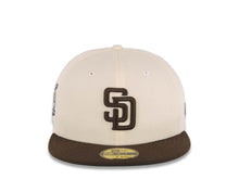 Load image into Gallery viewer, San Diego Padres New Era MLB 59FIFTY 5950 Fitted Cap Hat Cream Crown Brown Visor Brown Logo 40th Anniversary Side Patch Green UV
