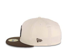 Load image into Gallery viewer, San Diego Padres New Era MLB 59FIFTY 5950 Fitted Cap Hat Cream Crown Brown Visor Brown Logo 40th Anniversary Side Patch Green UV
