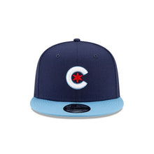 Load image into Gallery viewer, Chicago Cubs New Era MLB 9FIFTY 950 Snapback Cap Hat Navy Blue Crown Sky Blue Visor White/Red Logo (City Connect)
