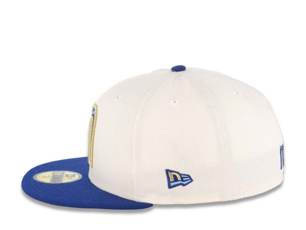 Diablos Rojos Del México New Era Mexican Baseball League LMB 59FIFTY 5950 Fitted Cap Hat Royal Blue Crown/Visor White Logo 7 5/8