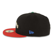 Load image into Gallery viewer, San Diego Padres New Era MLB 59FIFTY 5950 Fitted Cap Hat Black Crown Red Visor White/Yellow Logo 40th Anniversary Side Patch Green UV
