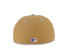 Load image into Gallery viewer, San Diego Padres New Era MLB 59FIFTY 5950 Fitted Cap Hat Tan Crown Royal Blue Visor Padres Script/Text Logo 2007 All-Star Game Side Patch
