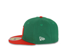 Load image into Gallery viewer, (Youth) Mexico New Era WBC World Baseball Classic 59FIFTY 5950 Fitted Kid Cap Hat Green Crown Red Visor Green/White/Red Logo Mexico Flag Side Patch
