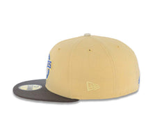 Load image into Gallery viewer, San Diego Padres New Era MLB 59FIFTY 5950 Fitted Cap Hat Vegas Gold Crown Gray Visor Metallic Blue/Gold Baseball Club Logo Elsinore Storm SidePatch
